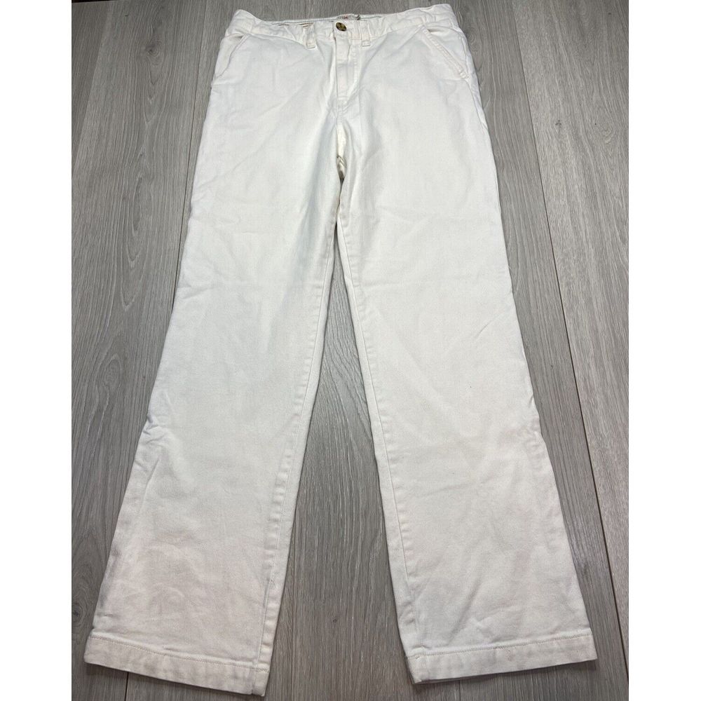 Faherty Jeans Men 30 Ivory Terry Stretch 5 Pocket‎ Cotton Straight MBC0020